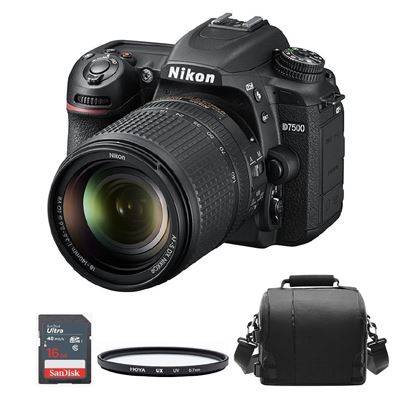 Cámara digital Réflex Nikon D7500 KIT AF-S 18-140MM F3.5-5.6G ED VR DX + bolsa + SD 16GB + HOYA UX UV 67mm filtro