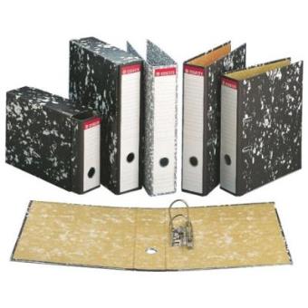 Archivador de Palanca Esselte Carton Forrado din a4 Jaspeado Negro sin Caja - 1