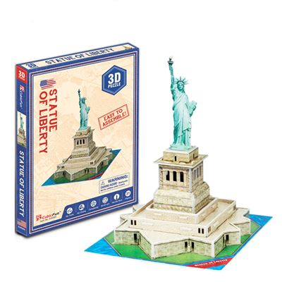 Puzzle 3d Estatua De La Libertad 14x16x19 Cm. Dam Multicolor