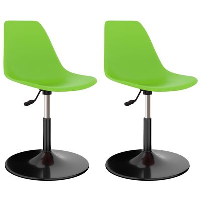 Sillas de comedor vidaXL giratorias 2 unidades PP verde