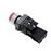 Pulsador de enganche BeMatik 22mm 400V 10A con bloqueo y luz LED roja_2