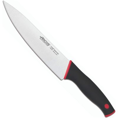 Cuchillo Cocinero Arcos Dúo Rojo Hoja 200 Mm
