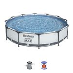 Piscina Desmontable Tubular Bestway Steel Pro Max 366x76 cm con Depuradora Cartucho 1.249 L/H