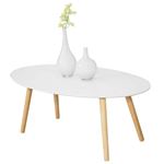 Mesa de centro para salón SoBuy FBT61-W blanco L105xH40 cm