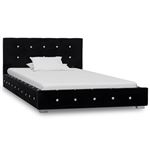 Estructura de cama de terciopelo negra 90x200 cm - vidaXL