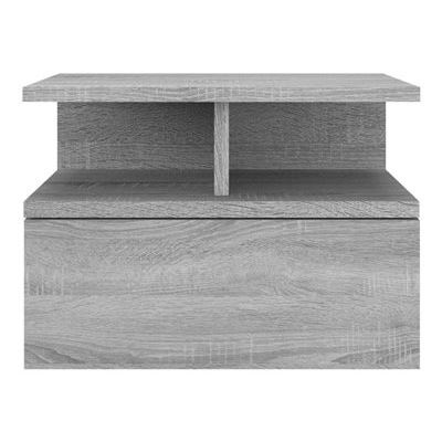 Vidaxl Gris Mesita De Noche Flotante Contrachapada Sonoma 40X31x27cm