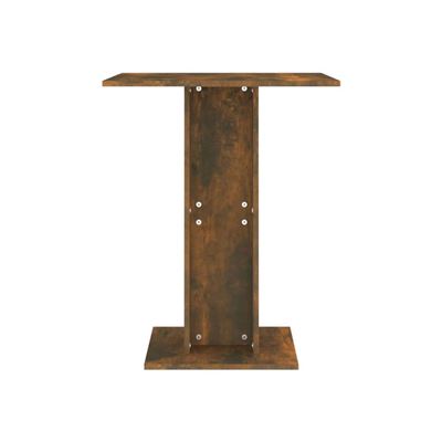 Vidaxl Mesa De Bistró Madera Contrachapada Roble Ahumado 60X60x75cm