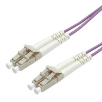 Value Fibre Optic Jumper Cable, 50/125 µm, LC/LC, OM4, purple 5.0 m - cables de fibra óptica - 1