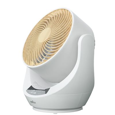 Ventilador De Sobremesa Fabrilamp Navia Orientable Y Regulable Con Mando A Distancia 40w Motor Ac 4 Velocidades Blanco Y Haya