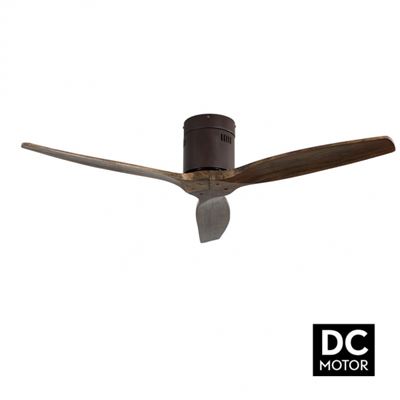 Ventilador De Techo Fabrilamp Aguilón Regulable 40w Motor Dc 44db Ip20 Ø132cm Madera Oscura