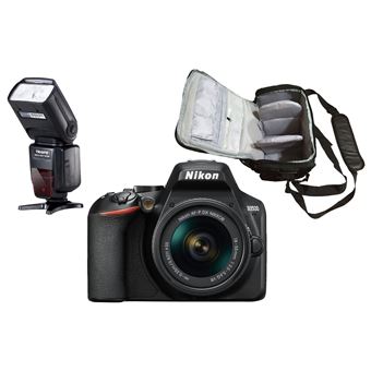 Nikon D3500 + AF-P DX NIKKOR 18-55mm f/3.5-5.6G VR + KamKorda Bolso + Speedlite Flash