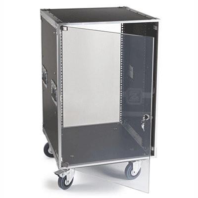 Fonestar Rack De Sonido De 19"" Con Puerta Transparente Y Cerradura Con Llave, En Madera Contrachapada, Tapa Superior Con Cierre Hermético