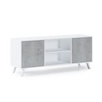 Mueble De Tv skraut home wind 137x40x57cm melamina blanco para 57 137 40 indicado 3240505560 modelo 140 mat 2