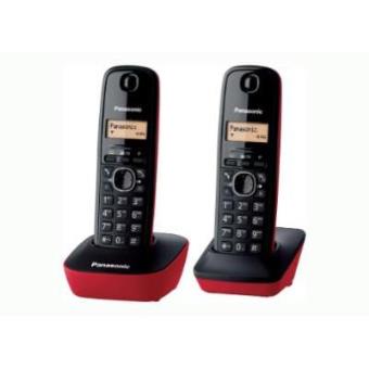 Dect Panasonic TG1612 duo negro rojo