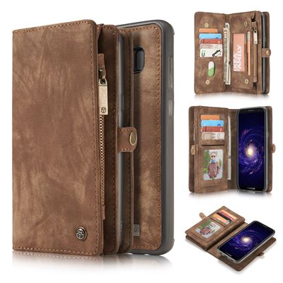 Funda Samsung Galaxy s10+ klack® wallet flip para plus monedero cartera marron