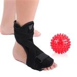 Spray para pies + Bola de masaje, Ortesis para pies Fascitis plantar Férula dorsal Ajustable día y noche