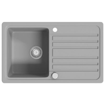 Fregadero Reversible Gris De Granito Una Cubeta Con Escurridor