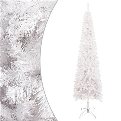 Árbol de Navidad delgado vidaXL blanco 240 cm