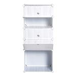 Armario modular plástico Homcom blanco 49x37x108 cm