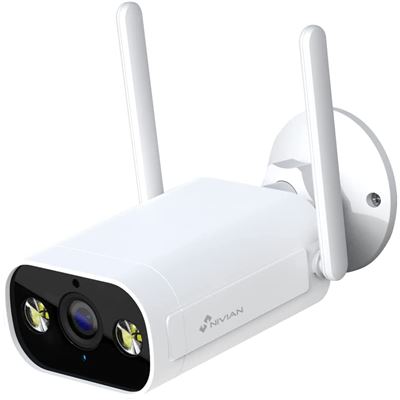 Cámara Ip Wifi Apta Para Exterior Nivian, Deteccion De Humanos,compatible Con App, Alexa Y Google Home