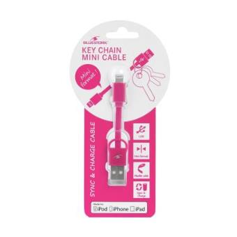 Bluestork Bs-usb-ikey/p - Cable USB (usb a, Lightning, Macho/macho, Derecho, Derecho, Rosa)