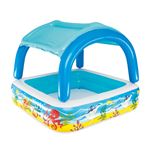 Piscina Hinchable Infantil con Parasol Bestway Canopy 147x147x122 cm