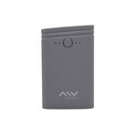 Power bank 7500 mAh USB 2 puertos 1A + 2.1A cable USB-Micro USB, Gris