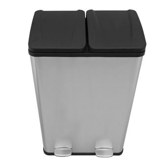 Cubo de basura doble de 2 compartimentos de 10 L cada uno en color