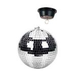 Beamz Bola Espejos 20 cm con motor discoteca efecto luz dj 230v esfera pvc deco skytec 20cm