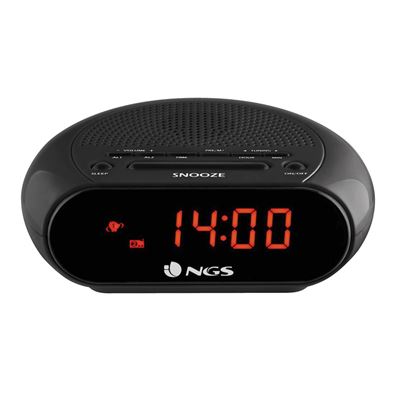 Radio despertador digital con alarma negro Snooze - HÆGER