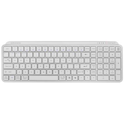 Mars Gaming Blanco Teclado Inalámbrico Full-Format Mk-Silenkeys Perfil Bajo Pc/Mac Español