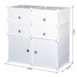 Armario modular plástico Homcom blanco 75x37x73 cm