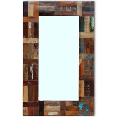 Vidaxl Espejo De Madera Maciza Reciclada 80X50 Cm
