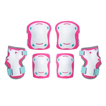 Kit protecciones infantiles para bici Olsson rodilleras coderas Talla XS/s rosa/Azul - 1