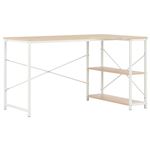 Escritorio para ordenador vidaXL 120x72x70 cm blanco y roble