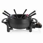 Juego de fondue Tristar negro mate 1000 W 1,5 L