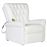 Sillón de masaje reclinable piel sintética, blanco_0