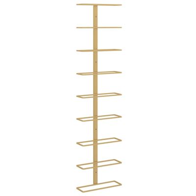 Botellero De Pared Para 9 Botellas Vidaxl Hierro Dorado