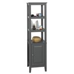 Mueble Columna de baño Armario para baño SoBuy FRG205-DG 3 estantes y 1 Puerta