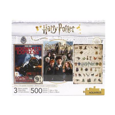 Set Puzzles Harry potter 3x 500 piezas 3 500piezas