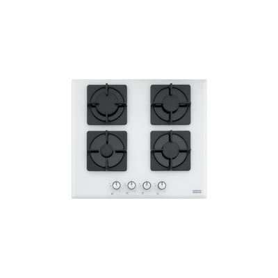 Placa De Gas Franke Glass Fhns604 Bco 4 Fuegos 60cm 7500w Blanco