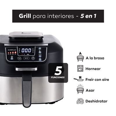  Grill Machine 2000W Parrilla eléctrica sin humo/122.0-662.0 °F  Control de temperatura Interior y exterior barbacoa portátil Parrilla y  sellado/Plancha caliente extraíble/Para 2-7 personas, Negro, enchufe  tailandés : Patio, Césped y Jardín