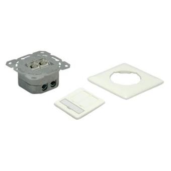 Value Cat.6a Flush Mount Wall Jack, STP, vertical white - cables de red - 1