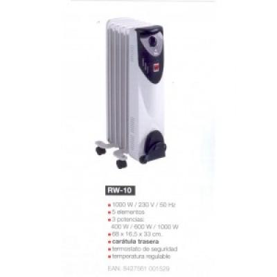 Radiador Aceite Rw10 1000w 5el Humi. Regalo 68cm Fm Calefaccion