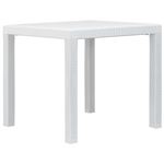 Mesa de jardín vidaXL plástico 79x79x72 cm blanco