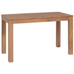 Mesa de comedor vidaXL, madera teca maciza acabado natural 120x60x76 cm