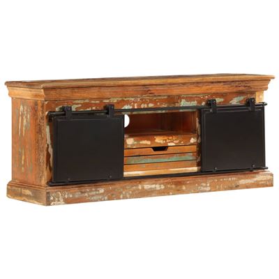 Mueble Para La Tv Vidaxl 110x30x45 Cm Madera Maciza