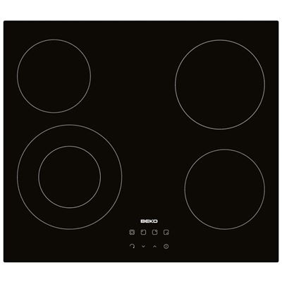 Placa Vitrocerámica Beko Hic64402e 4 Zonas 60cm Negro
