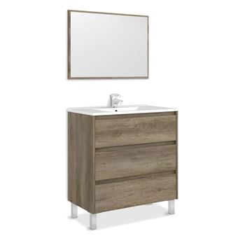 Mueble para Baño Pack Nordik Completo (Incluye Lavabo y Espejo) 