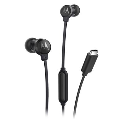 Auriculares Con Cable Tipo C Earbuds 3c-s Motorola Sound Negro